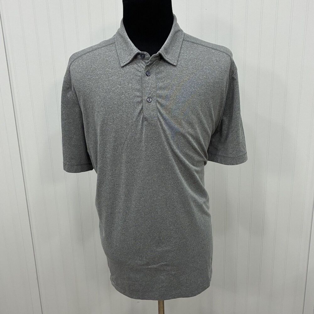 UNTUCKit Men's 3XL Gray Moisture Wicking Short Sleeve Polo Shirt